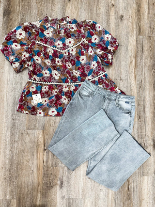 Greytest High Rise Cello Crop Flare Denim Jeans - Everyday EDEN Boutique & Gifts