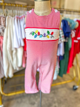 Holiday Boy Jon Jon W/ Christmas Lights - Everyday EDEN Boutique & Gifts