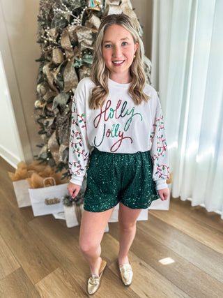 Holly Jolly Lights Sarah Sweatshirt - Everyday EDEN Boutique & Gifts
