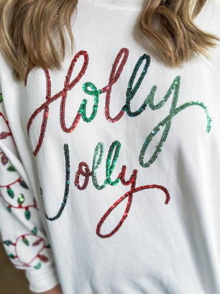 Holly Jolly Lights Sarah Sweatshirt - Everyday EDEN Boutique & Gifts