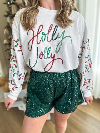 Holly Jolly Lights Sarah Sweatshirt - Everyday EDEN Boutique & Gifts