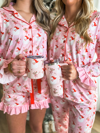 Holly Jolly Santa Pajama SHORTS Set - Everyday EDEN Boutique & Gifts