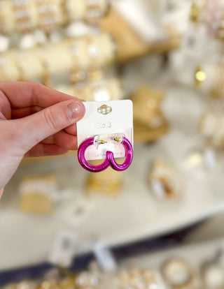 Hot Pink Showstopper Hoop Earrings - Everyday EDEN Boutique & Gifts