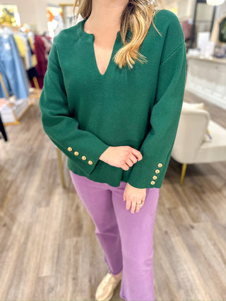 Hunter Green Chic & Elegant Sweater - Everyday EDEN Boutique & Gifts