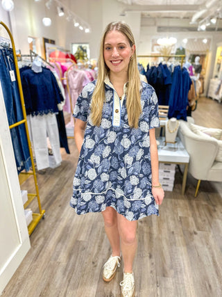 Hydrangea Hill Puff Sleeve MINI Dress - Everyday EDEN Boutique & Gifts