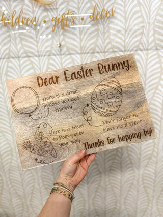 Illustrated Easter Bunny Serving Board - Everyday EDEN Boutique & Gifts