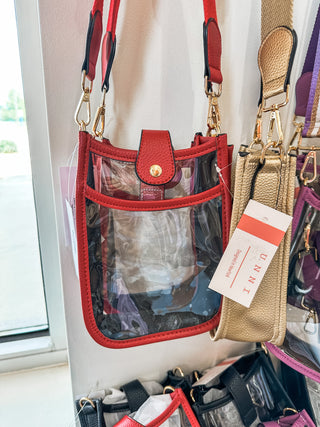 Red Keep It Clear Crossbody