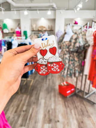 Cocoa With Mrs. Claus Beaded Earrings