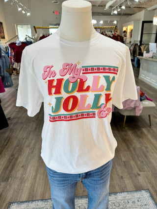 In My Holly Jolly Era Christmas Graphic Tee - Everyday EDEN Boutique & Gifts