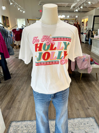 In My Holly Jolly Era Christmas Graphic Tee - Everyday EDEN Boutique & Gifts