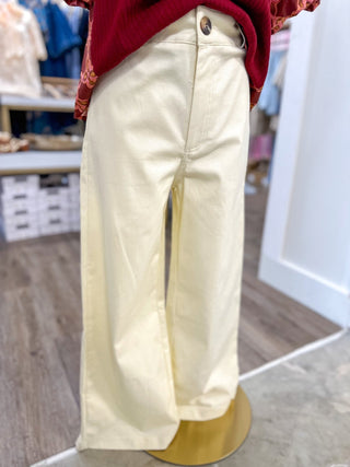 Ivory Sweet Simplicity Wide Leg Pants - Everyday EDEN Boutique & Gifts