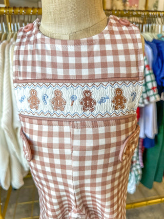 Jon Jon - Christmas Vintage - Style Embroidered Gingerbread Boy Jon Jon - Everyday EDEN Boutique & Gifts