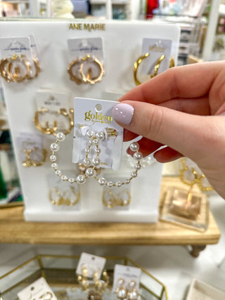 Julia Pearl Hoop Earrings - Jane Marie - Everyday EDEN Boutique & Gifts
