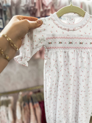 Juliette's Classics Pink Smocked Gathered Gown - Everyday EDEN Boutique & Gifts