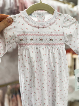 Juliette's Classics Pink Smocked Gathered Gown - Everyday EDEN Boutique & Gifts