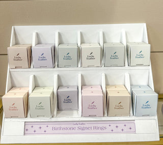 June - Birthstone In A Box Signet Ring - Everyday EDEN Boutique & Gifts