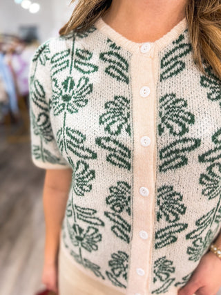 Kelly Green Short Sleeve Look This Way Cardigan - Everyday EDEN Boutique & Gifts
