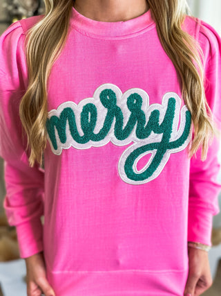 Kelly Merry Pink Sweatshirt - Everyday EDEN Boutique & Gifts