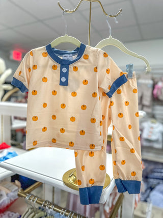 Khaki Pumpkin Print PJ Set - Everyday EDEN Boutique & Gifts