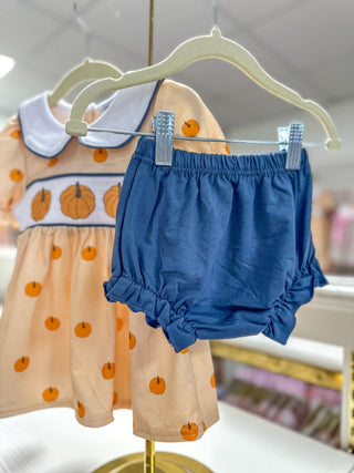 Khaki Pumpkin Trio Embroidery Bloomer SET - Everyday EDEN Boutique & Gifts