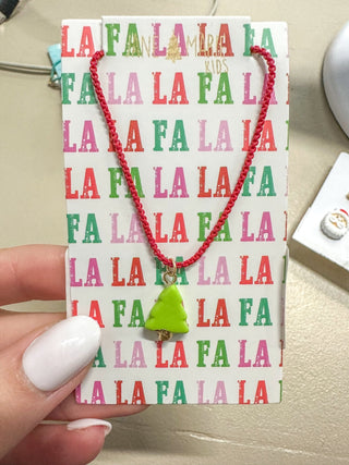 Kids JM Lime Green & Gold Tree Necklace - Everyday EDEN Boutique & Gifts