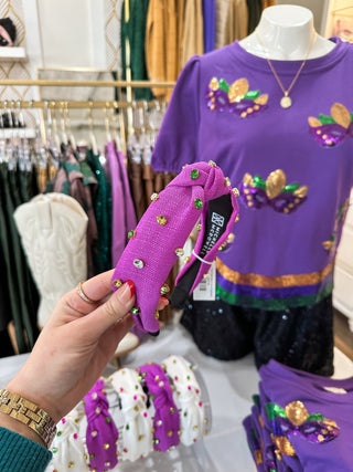 Krista Purple Mardi Gras Headband - Everyday EDEN Boutique & Gifts