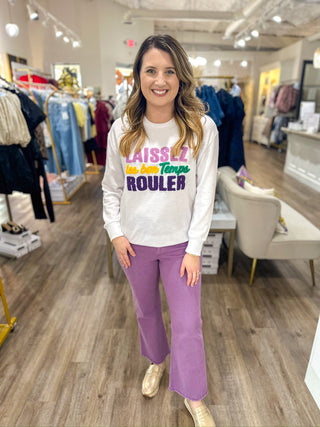 Laissez White Multicolor Sweatshirt - Everyday EDEN Boutique & Gifts