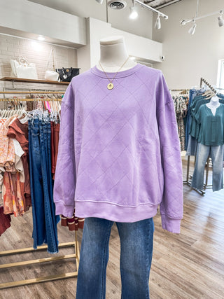 Lavender Fatefully Quilted Top - Everyday EDEN Boutique & Gifts