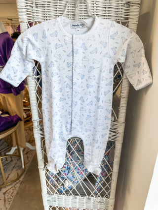 Light Blue Bunny Hop Footie - Magnolia Baby - Everyday EDEN Boutique & Gifts