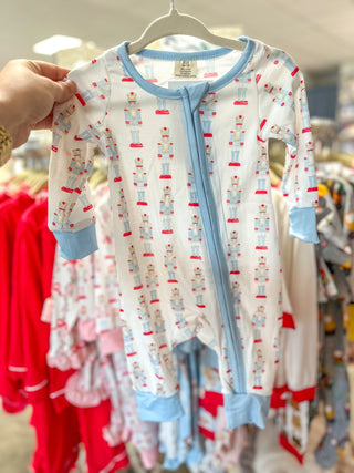 Light Blue Nutcracker King Zippie Pajamas - Everyday EDEN Boutique & Gifts