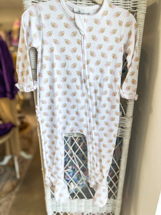Light Pink Touchdown Cutie Zippie Footie - Everyday EDEN Boutique & Gifts