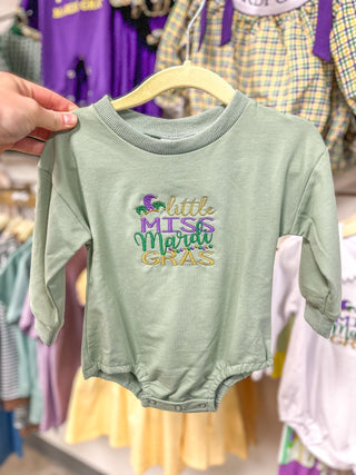 Little Miss Mardi Gras Sweatshirt Bubble - Everyday EDEN Boutique & Gifts