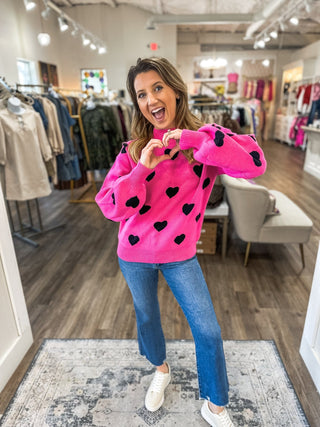 Lover Hearts Pink Sweater - Everyday EDEN Boutique & Gifts