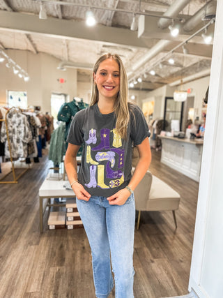 LSU Dressed In Boots Graphic Tee - Everyday EDEN Boutique & Gifts