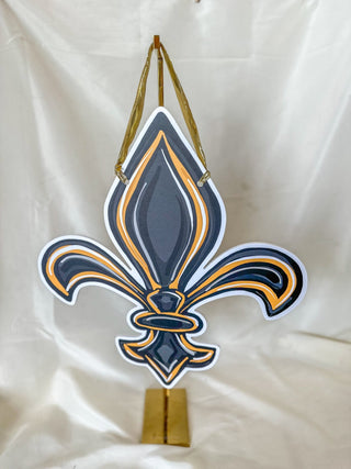LSU/Saints Fleur De Lis - Double Sided Doorhanger - Everyday EDEN Boutique & Gifts
