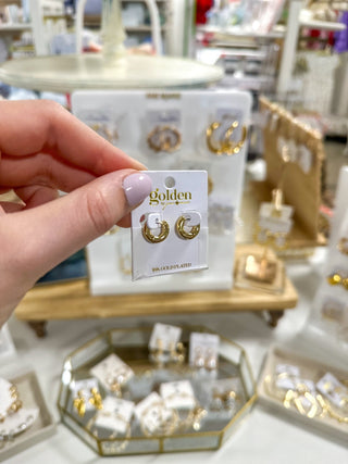 Lucy Gold Huggie Hoop Earrings - Jane Marie - Everyday EDEN Boutique & Gifts