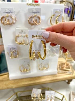 Maisie Gold Hoop Earrings - Jane Marie - Everyday EDEN Boutique & Gifts