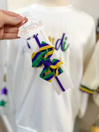 Mardi Gras Stripe Bow Headband - Everyday EDEN Boutique & Gifts