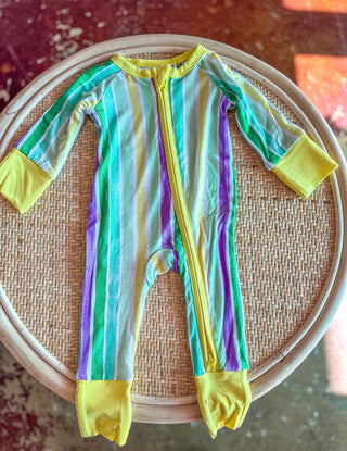Mardi Gras Stripes Zippie - Everyday EDEN Boutique & Gifts