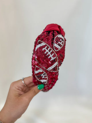 Maroon & White Gameday Headband - Everyday EDEN Boutique & Gifts