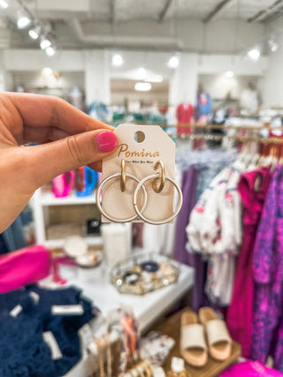 Matte Silver & Gold Open Hoop Dangle 1.5" Earring - Everyday EDEN Boutique & Gifts