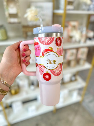Merry Ornaments 40oz Tumbler W/ Straw - Everyday EDEN Boutique & Gifts