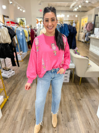 Millie Champagne Cheers Sweatshirt - Everyday EDEN Boutique & Gifts