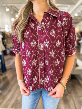 Mulberry Manor Short Sleeve Top - Everyday EDEN Boutique & Gifts