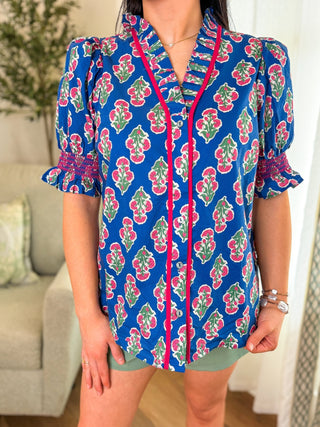 Navy All Eyes On You Floral Top - Everyday EDEN Boutique & Gifts