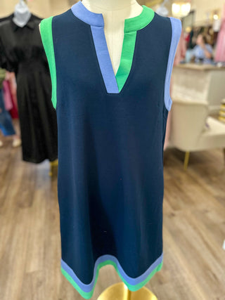 Navy Better Than Basic Contrast Mini Dress - Everyday EDEN Boutique & Gifts
