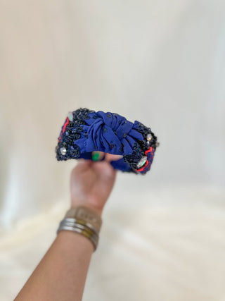 Navy & Red Cheer is Life Headband - Everyday EDEN Boutique & Gifts