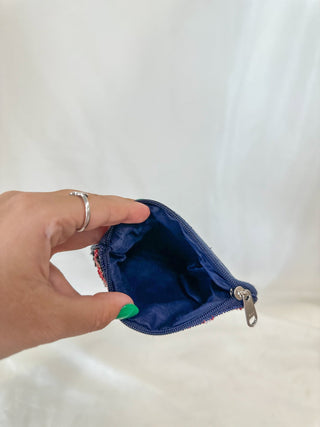 Navy & Red Friday Night Lights Coin Purse - Everyday EDEN Boutique & Gifts