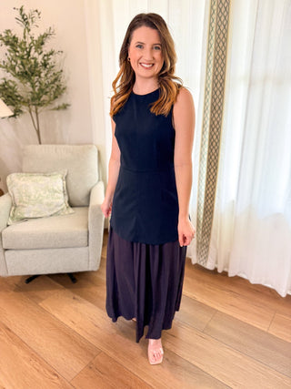 Navy Simply Refined Maxi Dress - Everyday EDEN Boutique & Gifts