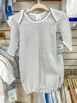 Newborn - Grey w/ Navy Blue Paty Pal Lap Shoulder Gown - Everyday EDEN Boutique & Gifts